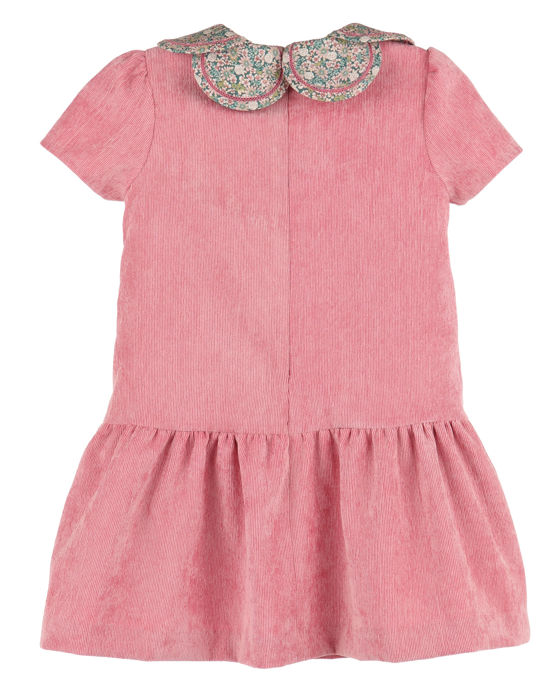Corduroy Rose Petal Print Dress