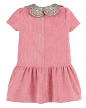 Corduroy Rose Petal Print Dress