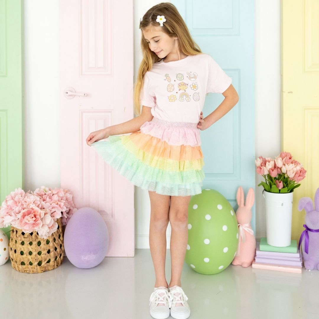 Pastel Petal Tutu Skirt