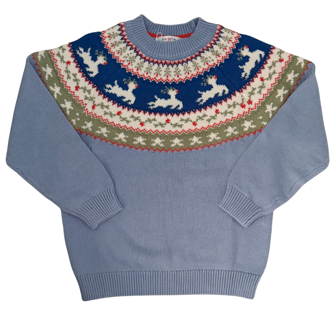Ryan Sweater - Blue Reindeer