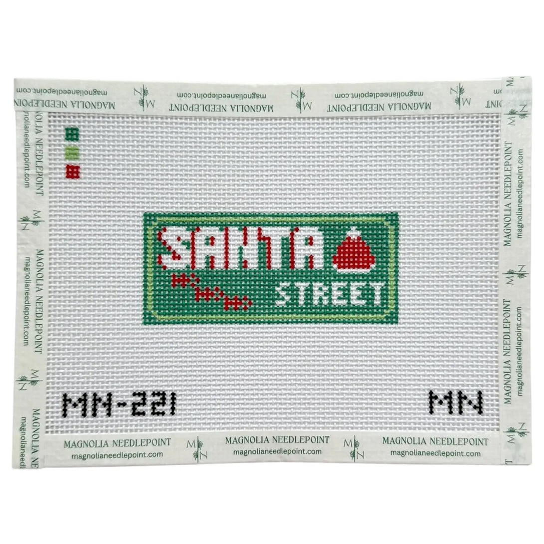 Santa Street Needlepoint Canvas