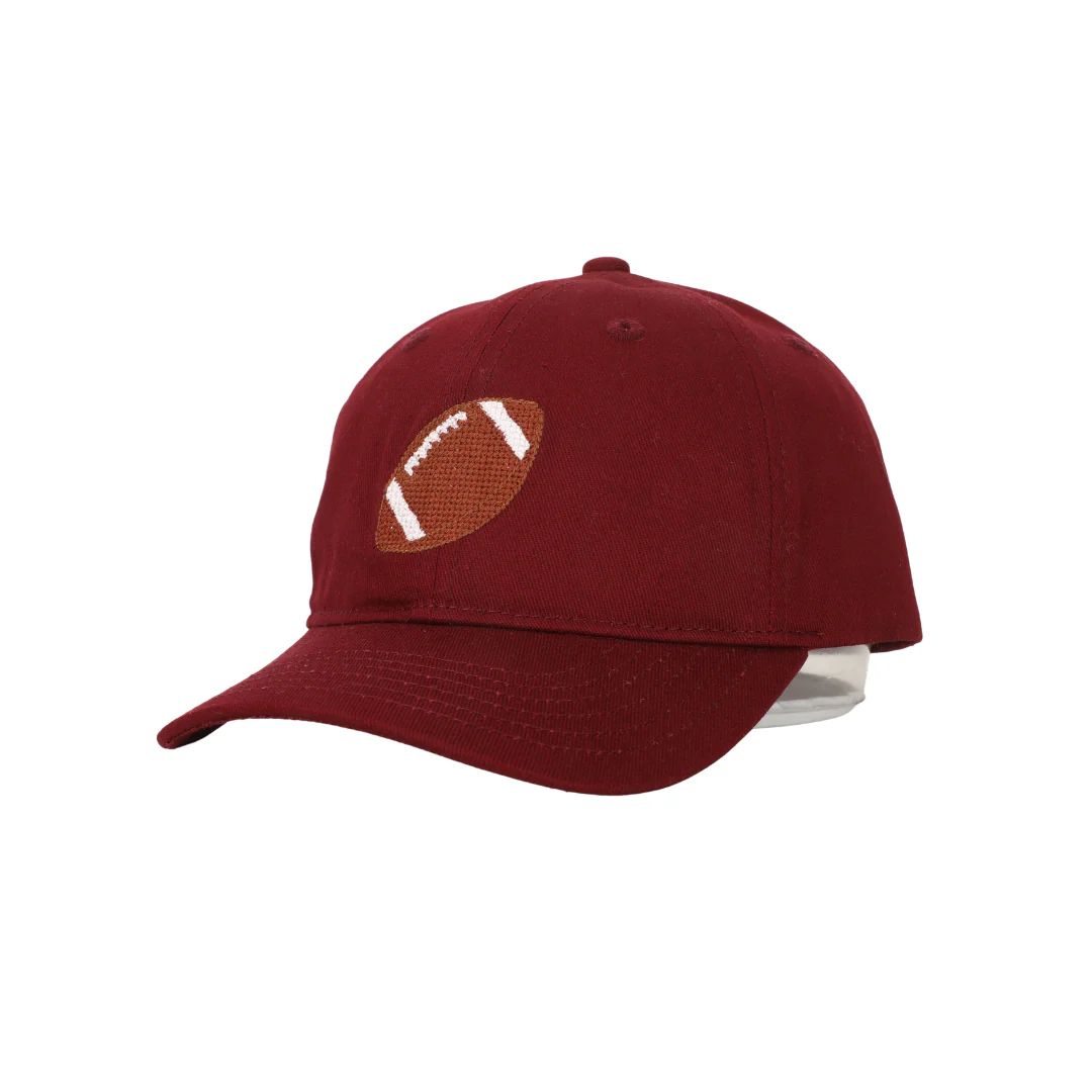 Football Hat in Dark Red