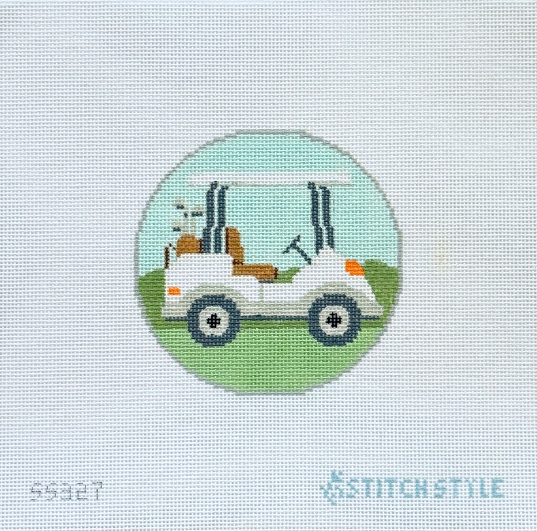 Golf Cart 18 Mesh Needlepoint Canvas