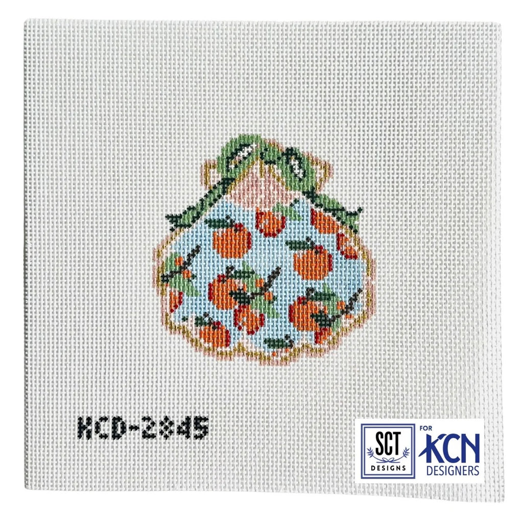 Holiday Oranges Gilded Scallop