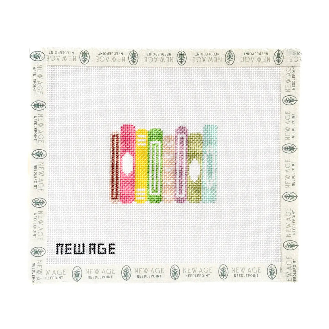 Small Stack of Books Needlepoint Canvas