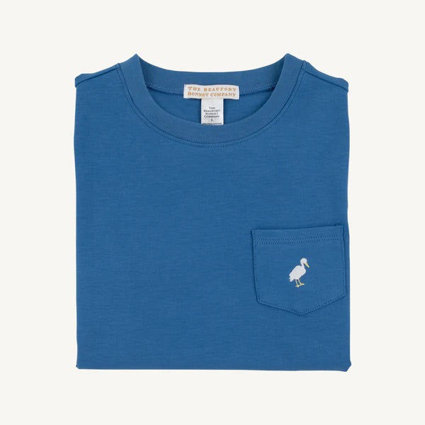 Carter Crew Neck Wood Boat Blue