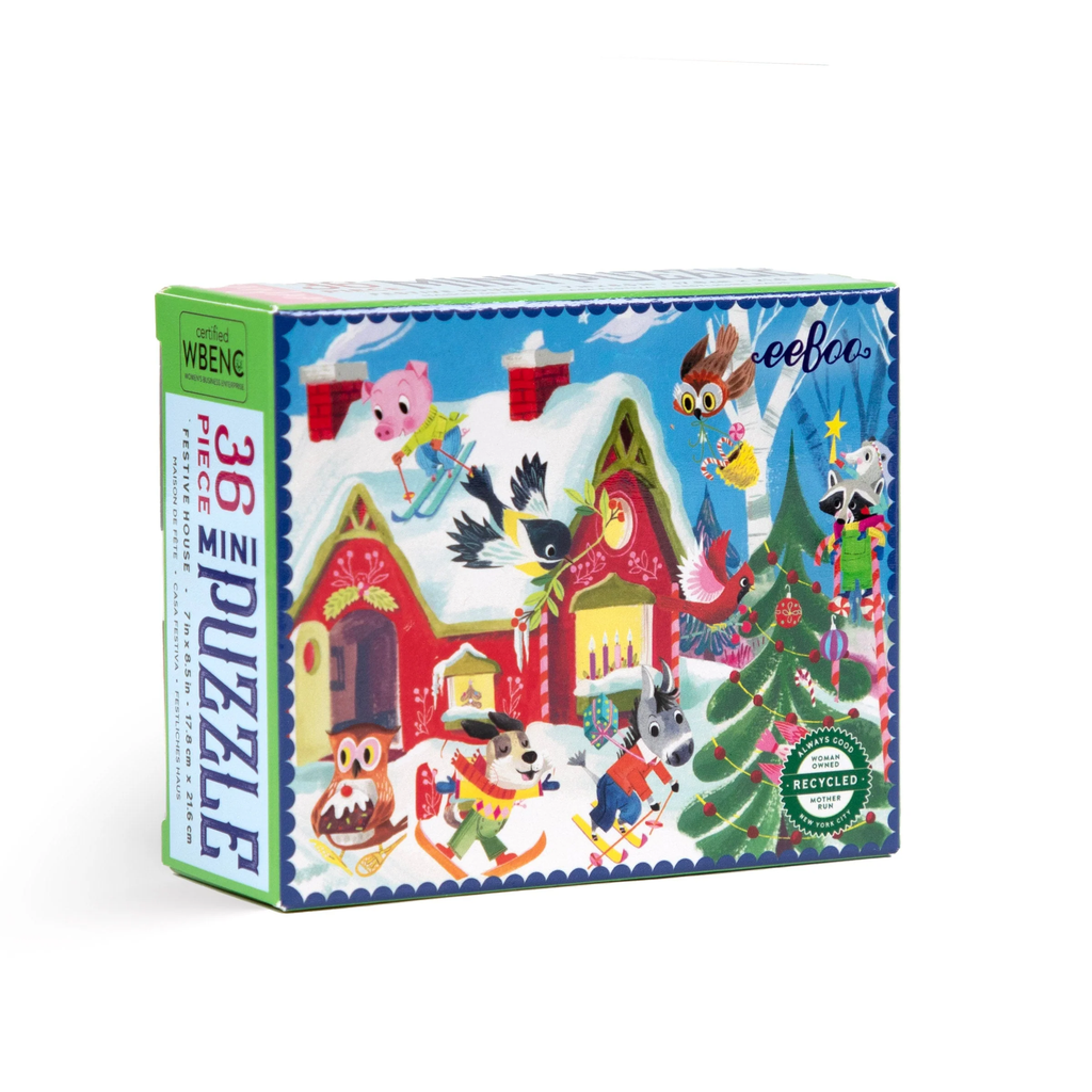 Woodland Holiday Mini Puzzle 36 Piece - Festive House