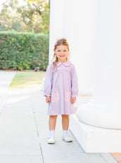 Abigail Dress - Lavender/Light Pink Stripe PRE-ORDER