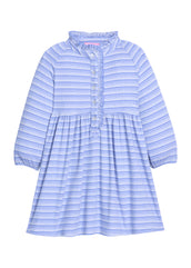 Amelia Dress - Blue Sparkle Stripe