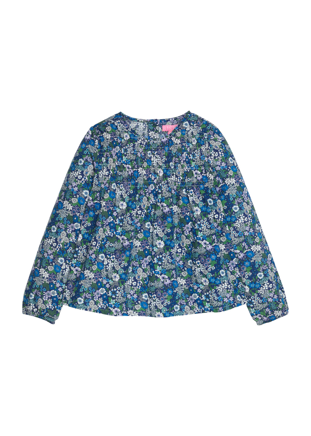 Anita Top - Brookline Blossoms Blue