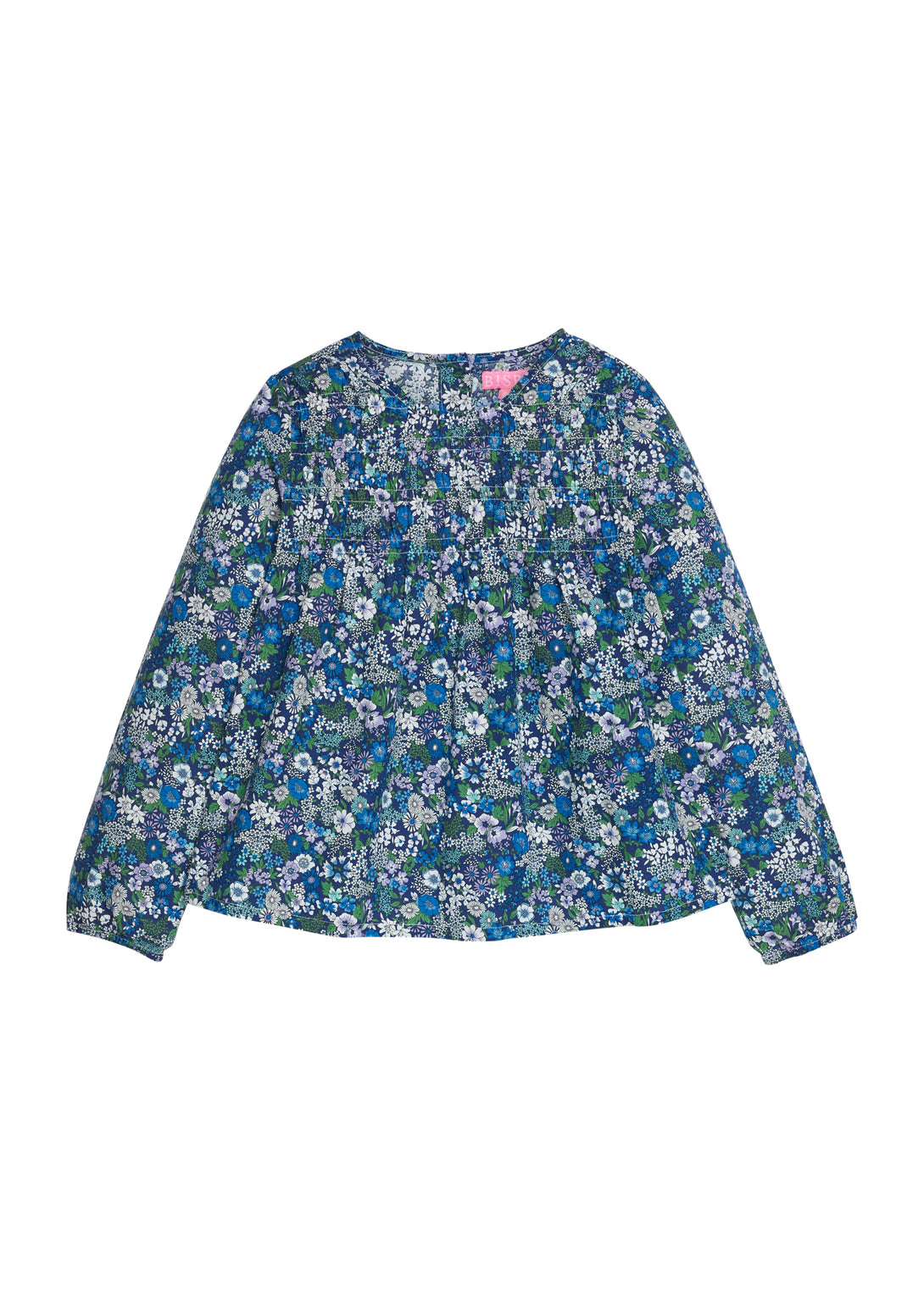 Anita Top - Brookline Blossoms Blue