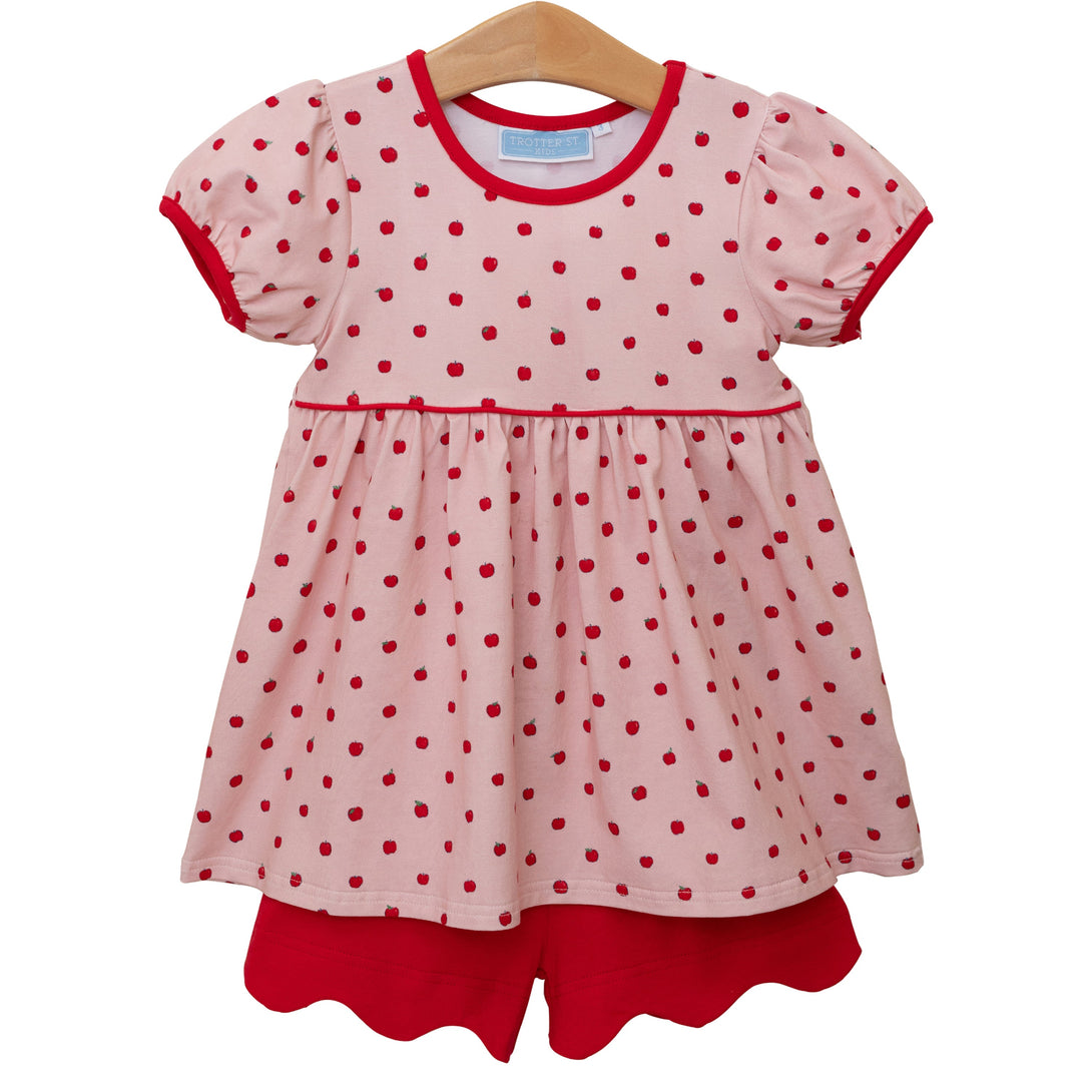 Apple Print Girl Short Set