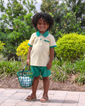 Archie Short Set Yellow Stripe and Green PRE-ORDER