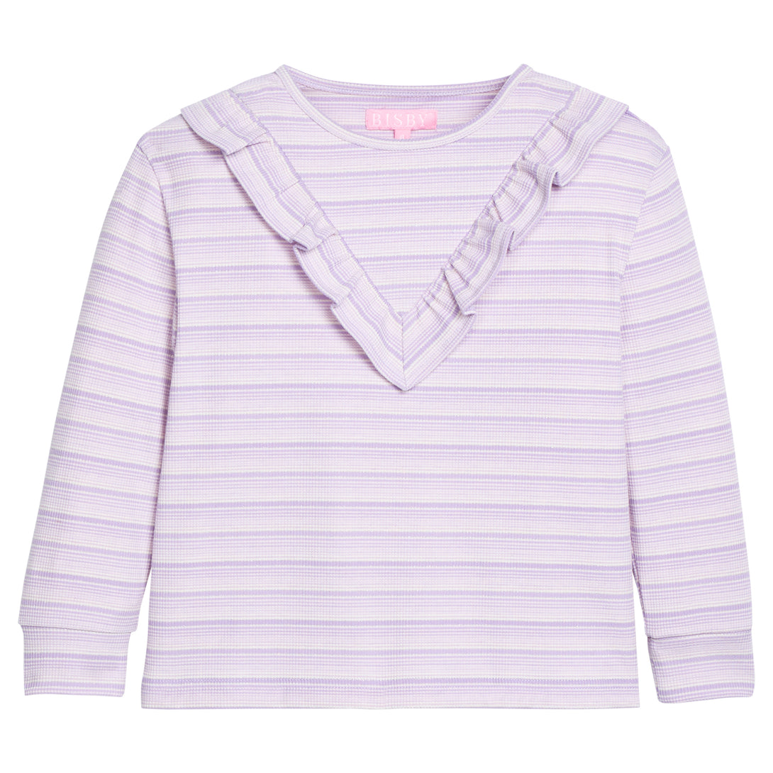 Aspen Tee - Lavender Sparkle Stripe