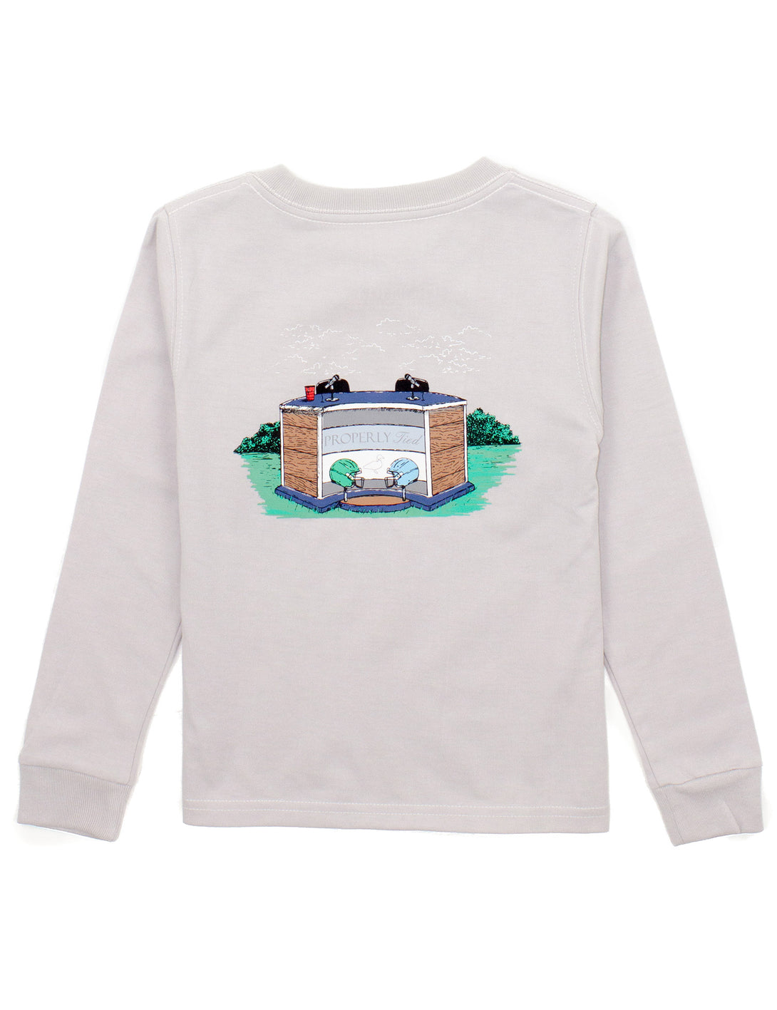Boys Match Up Long Sleeve Tee in Ice Grey