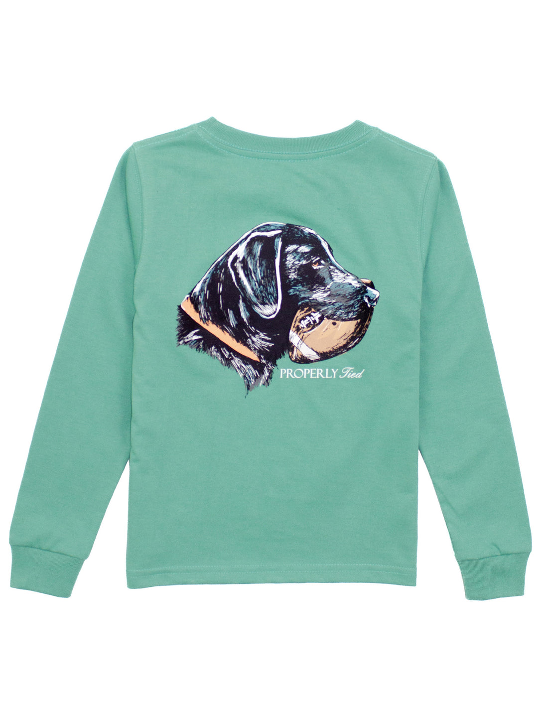 Boys Good Catch Long Sleeve Tee in Ivy