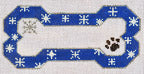Blue Snowflake Bone Ornament BP-03