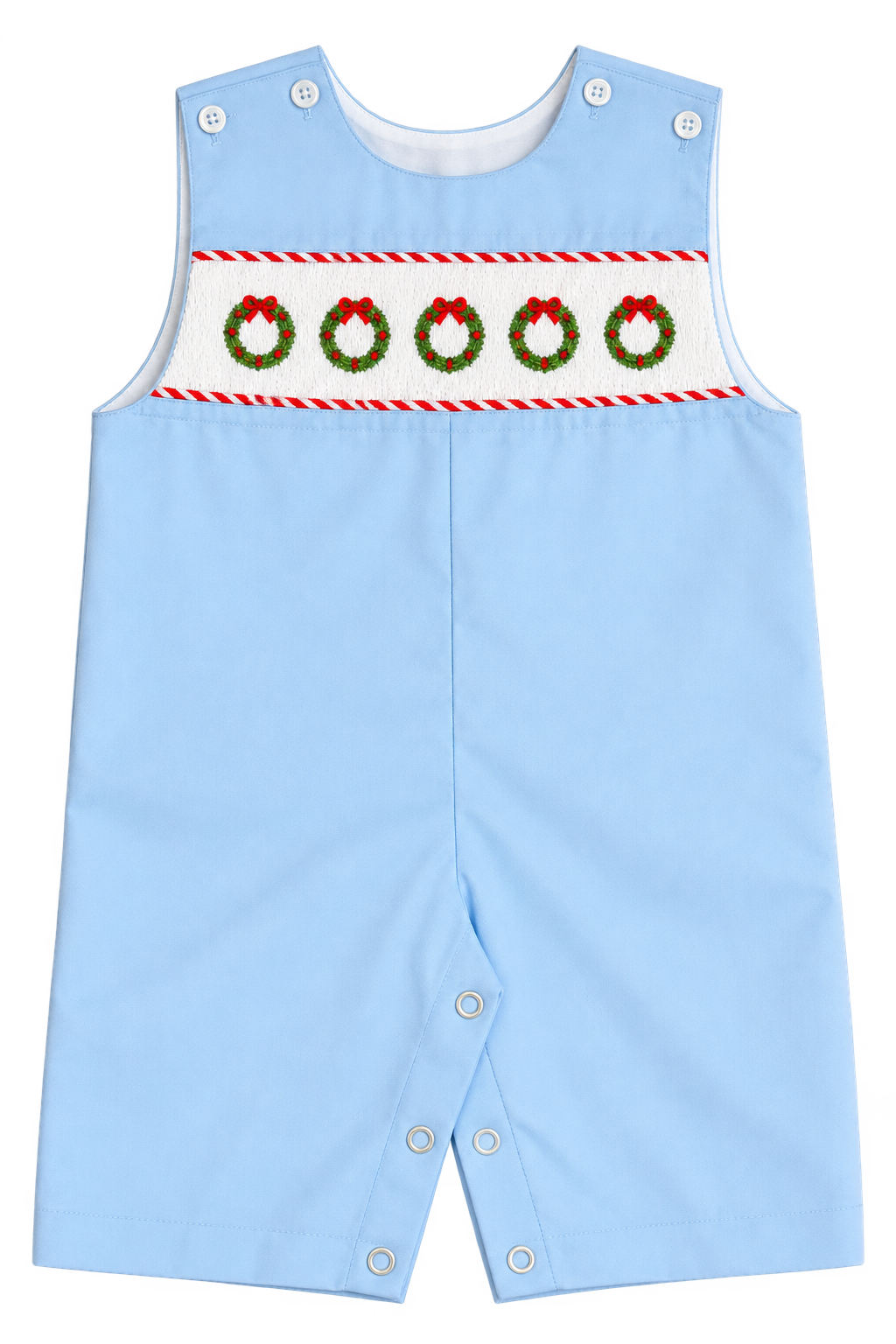 Christmas Wreath Smocked Longall