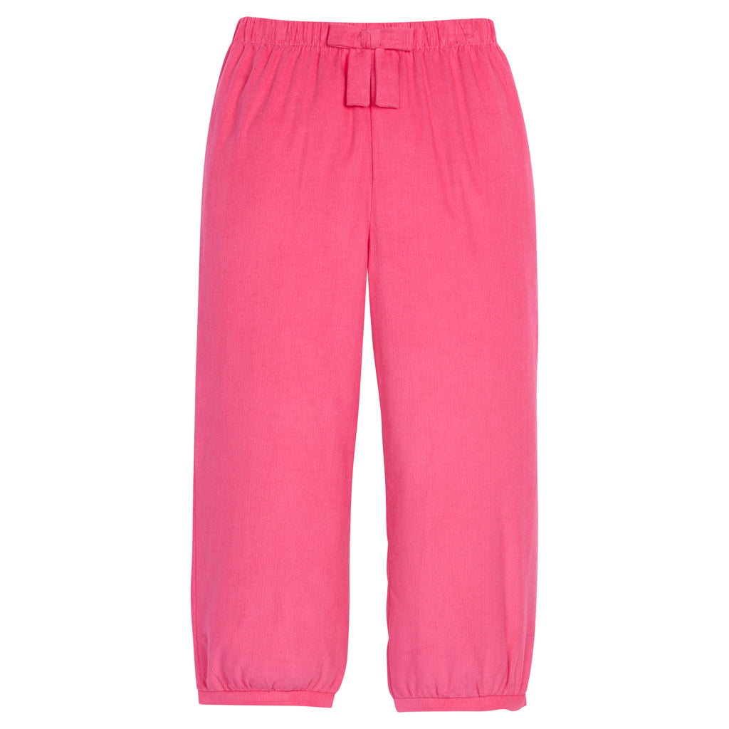 Banded Bow Pant Hot Pink Corduroy PRE-ORDER