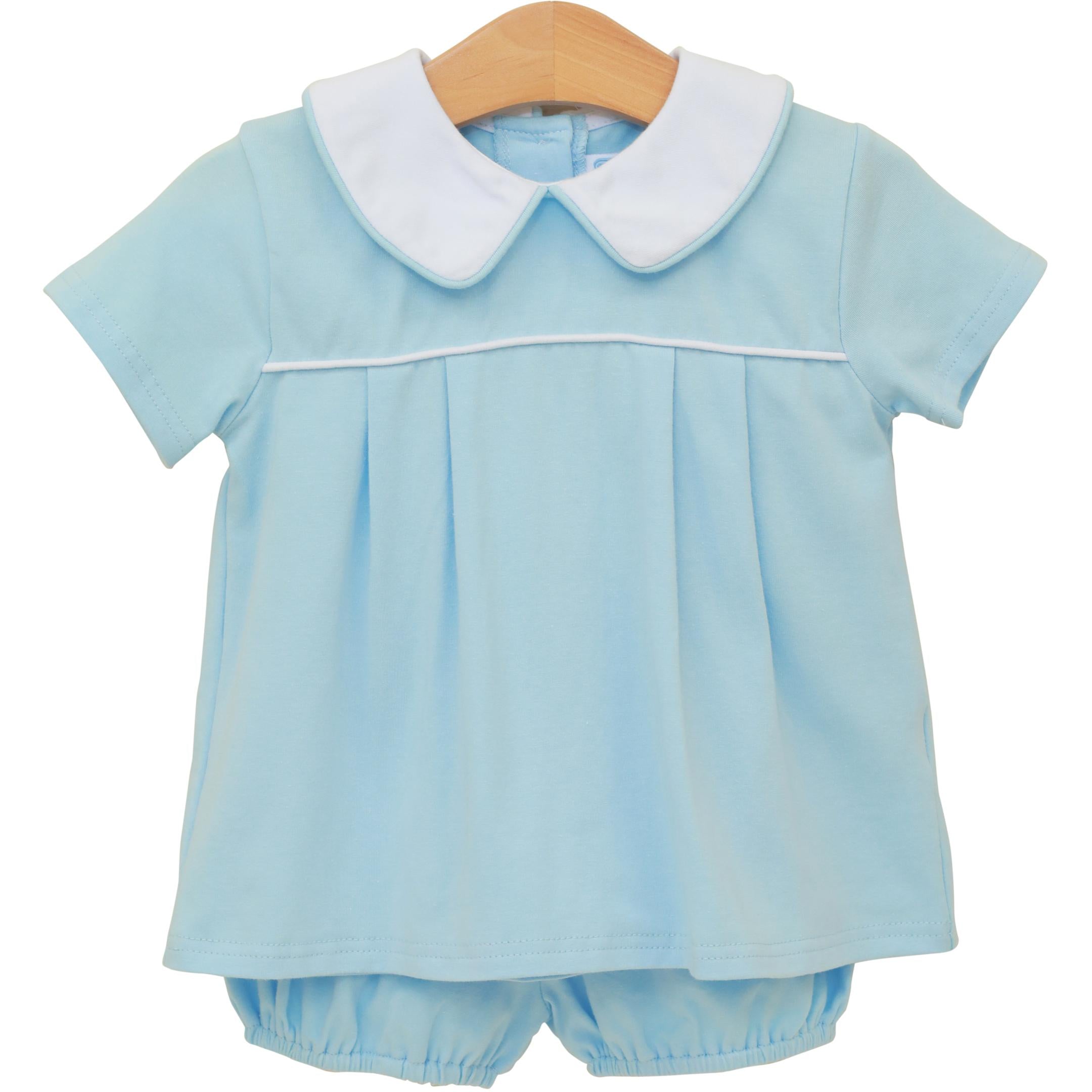 Beckham Bloomer Set in Light Blue – The Frilly Frog