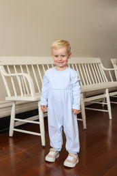 Bennett Romper Light Blue Stripe
