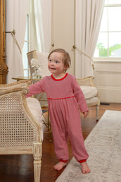Bennett Romper Red Stripe