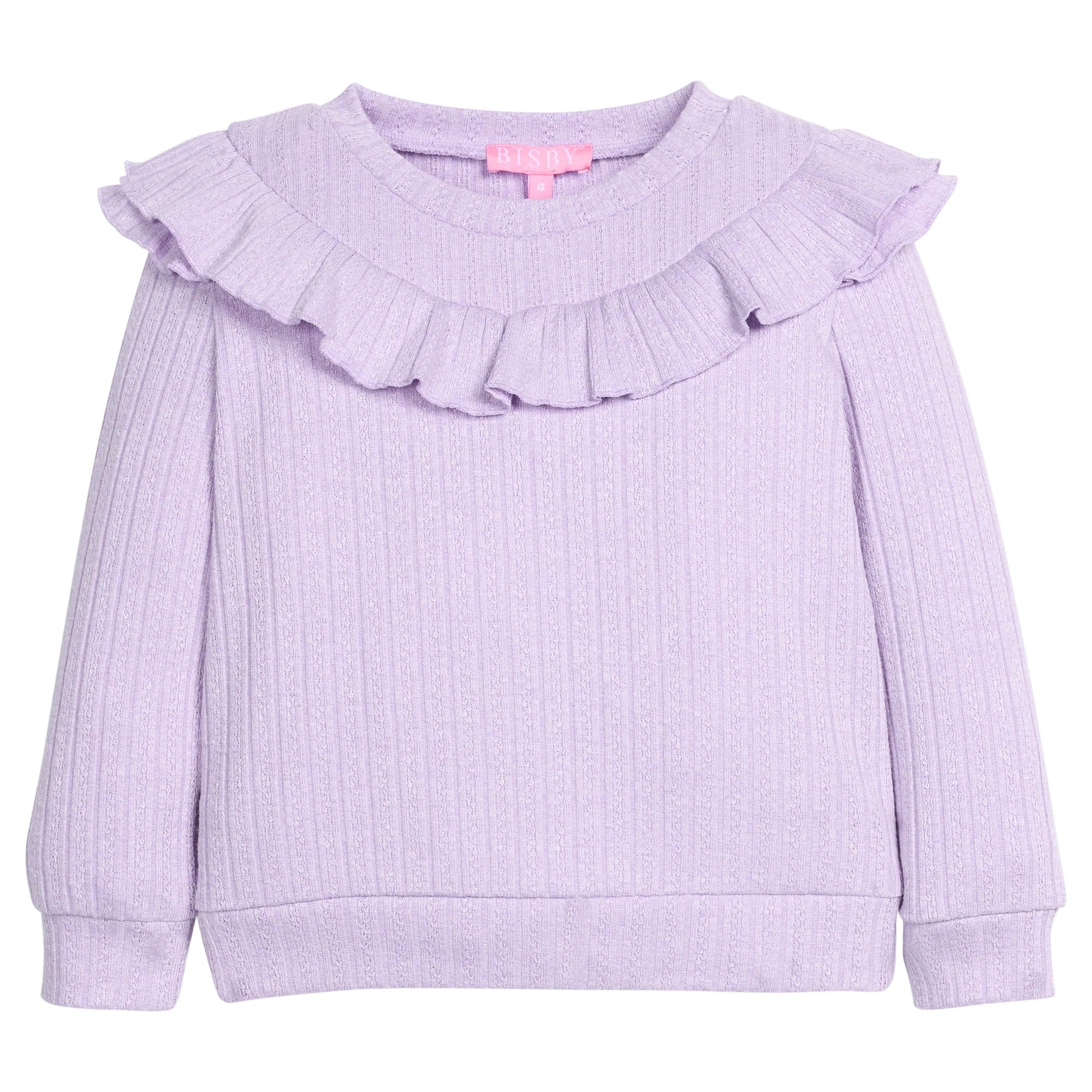 Jody Top - Lilac Cableknit – The Frilly Frog