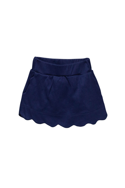 Navy Scallop Skirt
