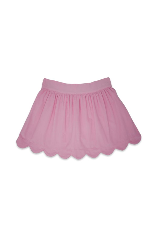 Susie Scallop Skirt in Pink Cord