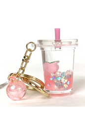 Pink Pearl Floaty Key Chain