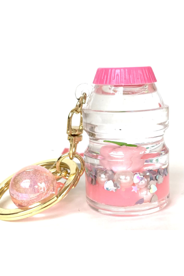 Pink Pearl Floaty Key Chain