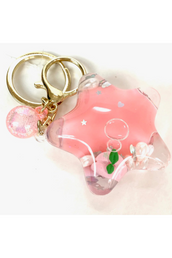 Pink Pearl Floaty Key Chain