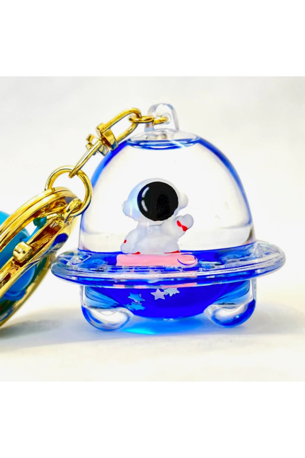 Astronaut UFO Floaty Key Chain