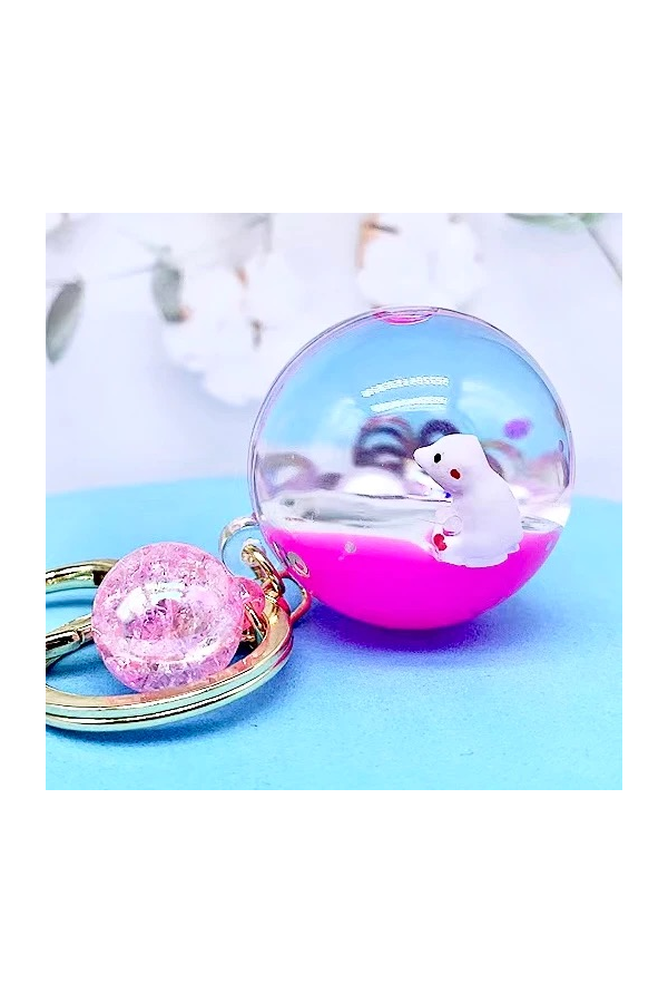 Sea Animal Orb Floaty Key Chain