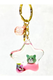 Kitty Star Floaty Key Chain