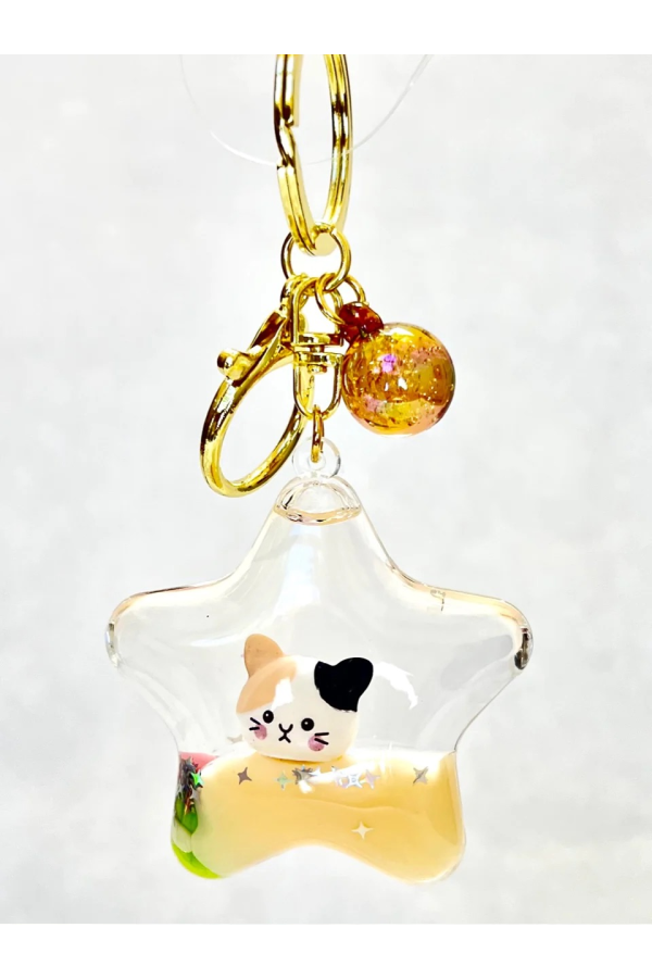 Kitty Star Floaty Key Chain