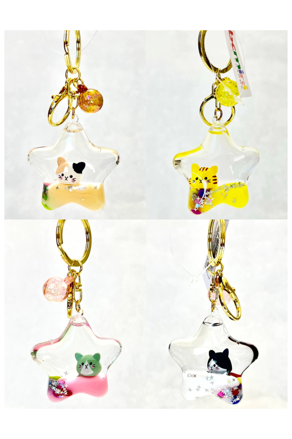 Kitty Star Floaty Key Chain