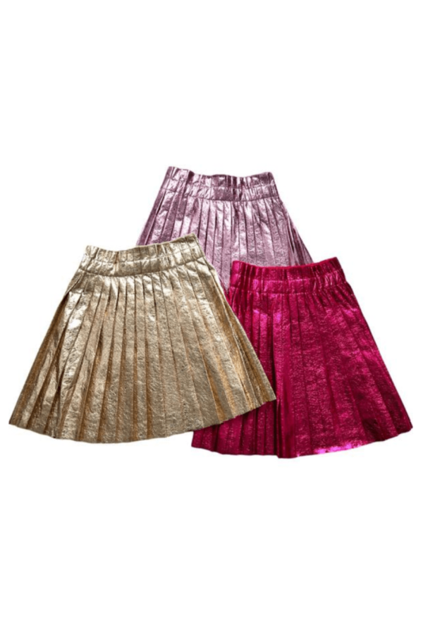 Foil Pleated Skirt