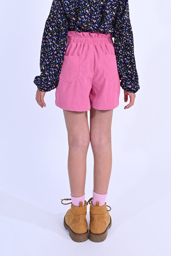 Woven Cord Shorts in Pink