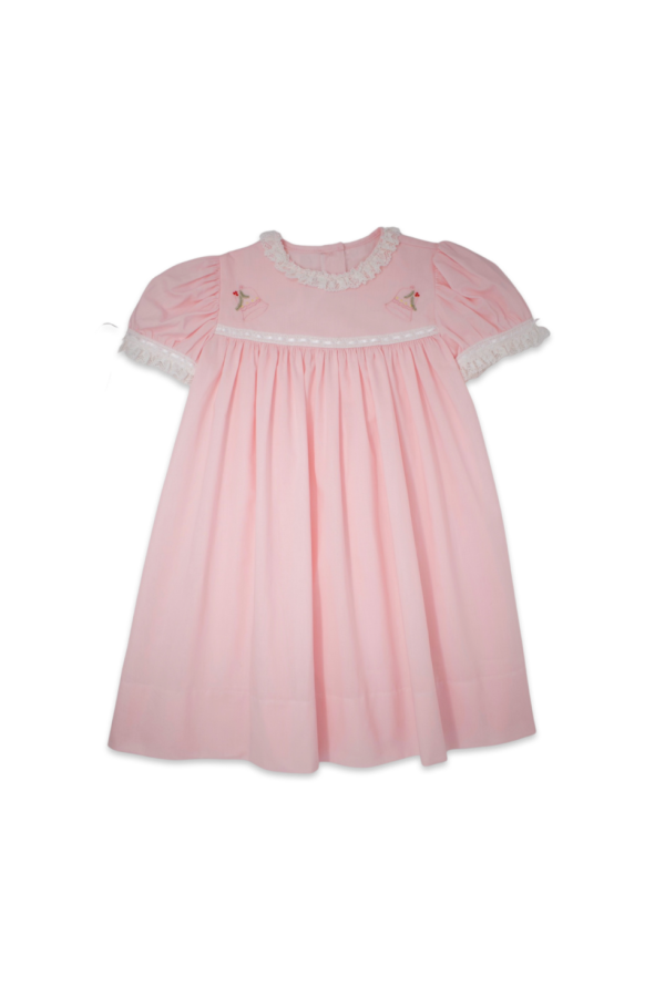 Tiny Town Dress - Pink Batiste