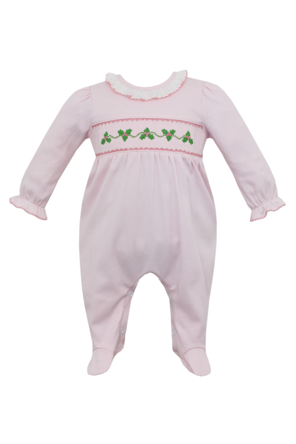 Holly Smocked Knit Footie