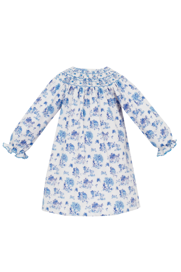 Stella Blue French Toile Knit Long Sleeve Bishop