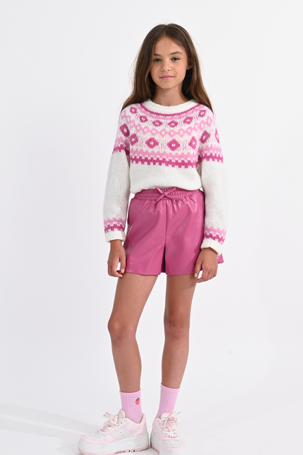 Woven Pink Shorts