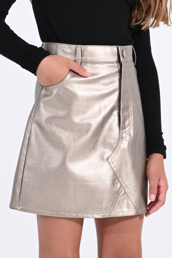 Woven Skirt in Gold