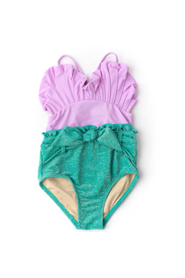 Shimmer Mermaid Swimsuit in Purple and Green