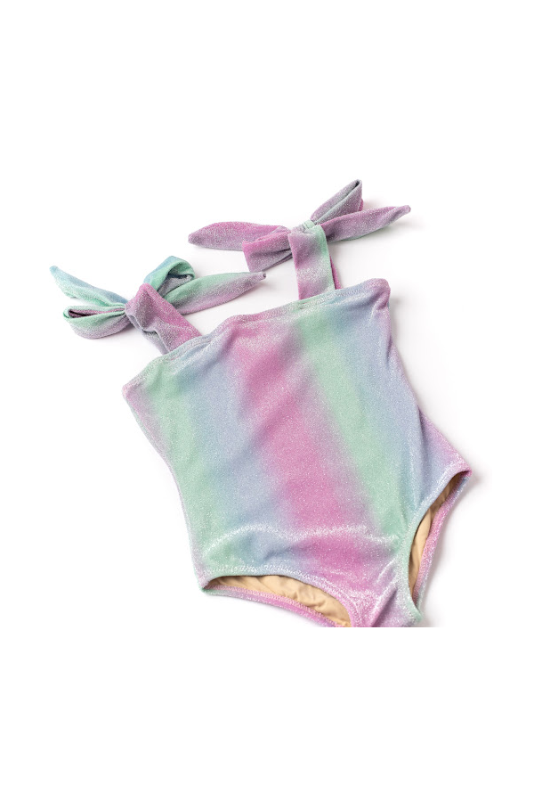 Shimmer Bunny Tie One Piece in Ocean Ombre