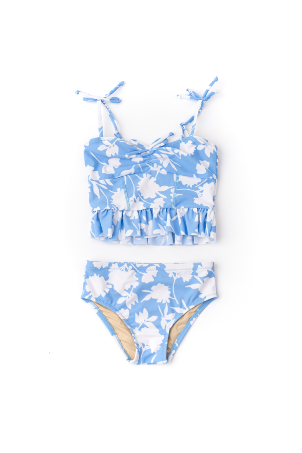 Peplum Bikini Blue Floral