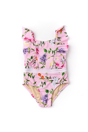 Ruffle Shoulder One Piece Wildflowers