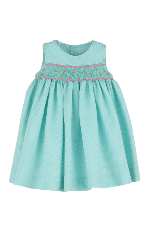 Sunny Vibrant Smocked Dress in Turquoise