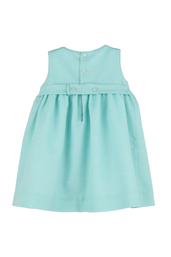 Sunny Vibrant Smocked Dress in Turquoise